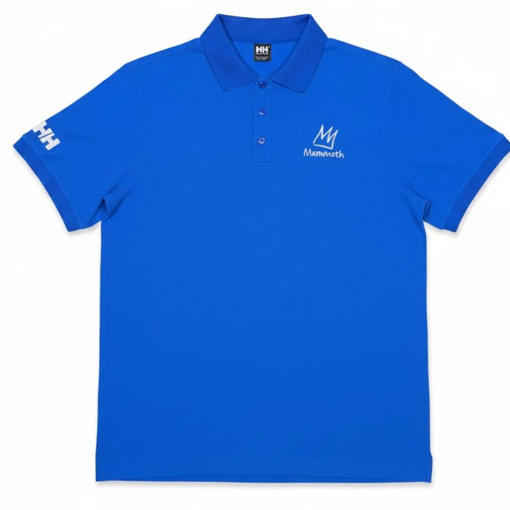 Helly Hansen Mammoth Mountain Blue Men's XL Polo Shirt Snowboard Skiing Winter